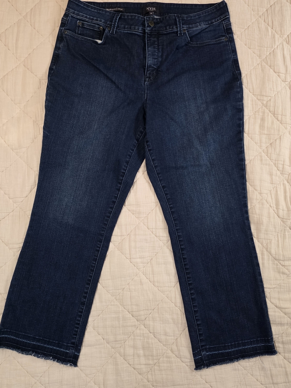 NYDJ Dark Indigo Cropped Straight Jeans